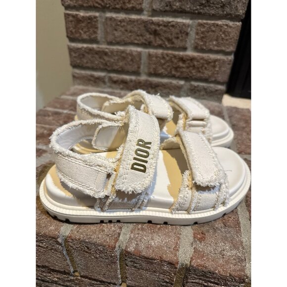 Christian Dior Act Velcro Sandals Ecru Size 38 US SIZE 8 - Picture 2 of 14